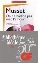 Couverture du livre « On ne badine pas avec l'amour » de Alfred De Musset aux éditions Flammarion