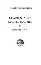 Couverture du livre « Commentaire sur les psaumes IV » de Hilaire De Poitiers aux éditions Cerf