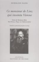 Couverture du livre « Ce monsieur de linz » de Bahr H aux éditions Rocher