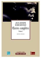 Couverture du livre « Oeuvres complètes t.1 » de Jean-Joseph Rabearivelo aux éditions Cnrs