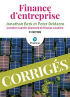 Couverture du livre « Finance d'entreprise corrigés (5e édition) » de Jonathan Berk et Peter Demarzo aux éditions Pearson