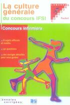 Couverture du livre « La culture generale du concours ifsi 2008 » de Sylvie Lefranc aux éditions Lamarre