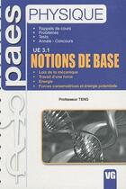 Couverture du livre « Paes ; physique UE 3.1 ; notions de base » de Teng aux éditions Vernazobres Grego