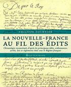 Couverture du livre « La Nouvelle-France au fil des édits » de Philippe Fournier aux éditions Septentrion