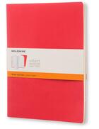 Couverture du livre « Carnet volant set de 2 ligné très grand format rouge géranium » de Moleskine aux éditions Moleskine Papet