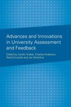 Couverture du livre « Advances and Innovations in University Assessment and Feedback » de Mcarthur Noel aux éditions Edinburgh University Press