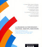 Couverture du livre « La demarche de performance ; strategie, objectifs, indicateurs » de  aux éditions Documentation Francaise