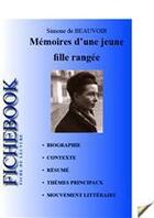 Couverture du livre « Fiche de lecture Mémoires d'une jeune fille rangée » de Simone De Beauvoir aux éditions Editions Du Cenacle