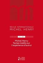 Couverture du livre « Revue Michel Henry t.2 » de  aux éditions Pu De Louvain