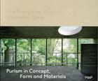 Couverture du livre « Purism in concept, form and materials ; the pioneering work of Hermann Rosa » de Martin Bruhin aux éditions Niggli