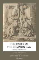 Couverture du livre « The Unity of the Common Law » de Brudner Alan aux éditions Oup Oxford