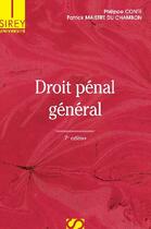 Couverture du livre « Droit pénal général (7e édition) » de Conte-P+Maistre -P aux éditions Sirey