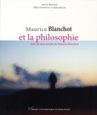 Couverture du livre « Blanchot et la philosophie » de Eric Hoppenot aux éditions Pu De Paris Ouest