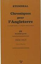 Couverture du livre « Chroniques pour l'Angleterre : contributions à la presse britannique t..5 ; 1824-1825, lettres du petit neveu de Grimm » de Mcwatters Keith G. aux éditions Uga Éditions