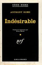 Couverture du livre « Indesirable » de Rome Anthony aux éditions Gallimard