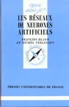 Couverture du livre « Reseaux de neurones artificiels qsj 3042 » de Blayo/Verleysen F./M aux éditions Que Sais-je ?