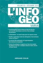 Couverture du livre « L'information geographique (4/2019) varia » de  aux éditions Armand Colin