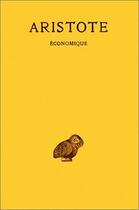 Couverture du livre « Économique » de Aristote aux éditions Belles Lettres