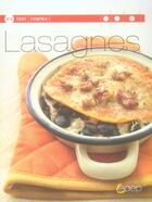 Couverture du livre « Lasagnes » de Sandra Lucchini aux éditions Saep