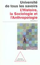 Couverture du livre « Histoire, sociologie et anthropologie - utls, volume 2 » de  aux éditions Odile Jacob