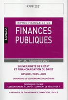 Couverture du livre « Revue francaise de finances publiques n 155-septembre 2021 » de  aux éditions Lgdj