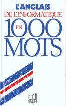 Couverture du livre « Anglais informat. /1000m » de Lagoutte aux éditions Belin