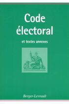 Couverture du livre « Code electoral 14eme edition » de Jean Massot aux éditions Berger-levrault