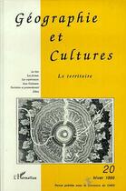 Couverture du livre « Geographie et cultures n 20 - vol20 - le territoire » de  aux éditions L'harmattan