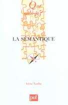 Couverture du livre « La sémantique (5e édition) » de Irene Tamba aux éditions Que Sais-je ?