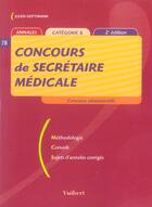 Couverture du livre « Concours De Secretaire Medicale (2e Edition) » de Julien Gottsmann aux éditions Vuibert