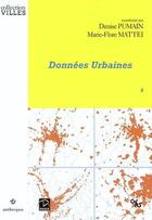 Couverture du livre « Donnees urbaines t.4 » de Denise Pumain aux éditions Economica