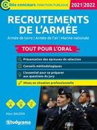 Couverture du livre « Recrutements de l'armée ; tout pour l'oral » de Marc Dalens aux éditions Studyrama