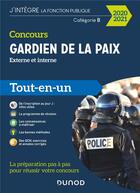 Couverture du livre « Concours gardien de la paix ; catégorie B ; externe et interne (édition 2020/2021) » de  aux éditions Dunod