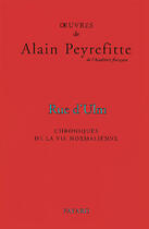 Couverture du livre « Rue D'Ulm ; Chroniques De La Vie Normalienne » de Alain Peyrefitte aux éditions Fayard