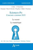 Couverture du livre « Sciences po concours commun 2019 » de  aux éditions Atlande Editions