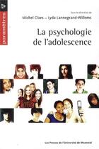 Couverture du livre « Psychologie de l'adolescence (la) » de Claes aux éditions Pu De Montreal