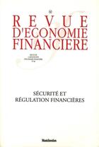 Couverture du livre « Sécurité et régulation financière » de  aux éditions Association D'economie Financiere