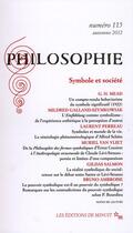 Couverture du livre « Revue Philosophie n.115 : symbole et société » de Revue Philosophie Minuit aux éditions Minuit