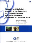 Couverture du livre « Stability and buffering capacity of the geosphere for long-term isolation of rad - application to cr » de  aux éditions Ocde