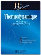 Couverture du livre « THERMODYNAMIQUE MPSI, PCSI, PTSI ; 1ERE ANNEE (édition 2003) » de Brebec-J.M aux éditions Hachette Education