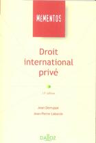 Couverture du livre « Droit International Prive » de Jean Derruppe et Jean-Pierre Laborde aux éditions Dalloz