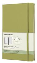 Couverture du livre « Agenda semainier grand format vert rigide (édition 2019) » de  aux éditions Moleskine