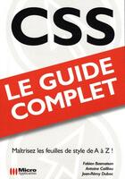 Couverture du livre « CSS ; (guide complet) » de Fabien Basmaison aux éditions Micro Application