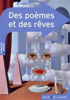 Couverture du livre « Des poèmes et des rêves » de  aux éditions Belin Education