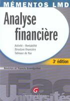 Couverture du livre « Analyse financiere (3e édition) » de Grandguillot Beatric aux éditions Gualino