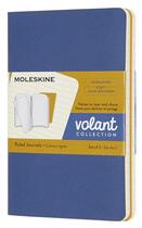 Couverture du livre « Cahier volant poche ligne bleu-moutarde 2 exemplaires » de  aux éditions Moleskine