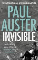 Couverture du livre « Invisible » de Paul Auster aux éditions Faber Et Faber