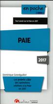 Couverture du livre « Paie (édition 2017) » de Dominique Grandguillot aux éditions Gualino