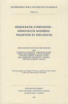 Couverture du livre « Démocratie athénienne - démocratie moderne: tradition et influences » de Alain-Christian Hernandez aux éditions Hardt