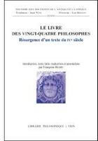 Couverture du livre « Le livre des vingt-quatre philosophes » de Hudry Francoise aux éditions Vrin